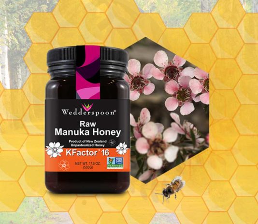 Wedderspoon KFactor16 is raw manuka honey sourced unpasteurized directly from New Zealand.